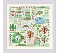 RIOLIS Counted Cross Stitch Kit 35x35 - My Garden (18 Count) -R2047