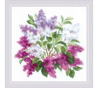RIOLIS Counted Cross Stitch Kit 40x40 - Lilac Blossoms (10 Count)