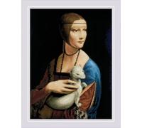 RIOLIS - Dama con l'ermellino secondo L. da Vinci 2222, Punto croce 30x40cm, Punto croce kit da ricamare, Disegni da ricamare, Embroidery kit, Set punto croce, Kit ricamo punto croce