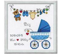 RIOLIS - È un maschio! 1418, Punto croce 20x20, Punto croce kit da ricamare, Disegni da ricamare, Embroidery kit, Kit ricamo punto croce