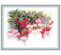 RIOLIS - Fucsia 1398, Punto croce 40x30cm, Punto croce kit da ricamare, Disegni da ricamare, Embroidery kit, Kit ricamo punto croce