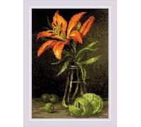 RIOLIS Counted Cross Stitch Kit 6"X8.25"-Lily And Lime (14 Count)