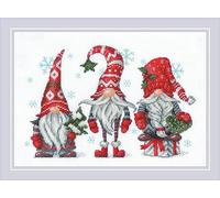 RIOLIS - Gnomi 2171, Punto croce 30x21cm, Punto croce kit da ricamare, Disegni da ricamare, Embroidery kit, Set punto croce, Kit ricamo punto croce