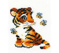Happy Bee - Set per Punto Croce, Stripies, Multicolore