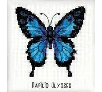 RIOLIS - Happy Bee - Ulysses Butterfly (14 Count) HB095, Punto croce 13x13cm, Punto croce kit da ricamare, Disegni da ricamare, Embroidery kit, Kit ricamo punto croce