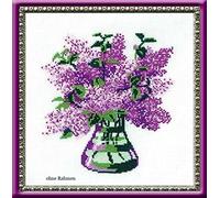 RIOLIS - Kit Completo per Punto Croce, Motivo: Mazzo di lillà, Multicolore