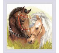 Riolis Kit punto croce 1864 - Coppia di cavalli
