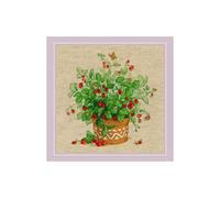 Riolis Kreuzstich-Erdbeeren im Topf (14 St ck)