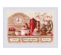 Riolis Kreuzstich-Set, 29,7 x 21,9 cm, Kaffeezeit (14 St ck)