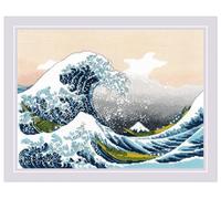 RIOLIS La grande onda di Kanagawa da un'opera d'arte di K. Hokusai 2186, Punto croce 40x30cm, Punto croce kit da ricamare, Disegni da ricamare, Embroidery kit, Set punto croce, Kit ricamo punto croce