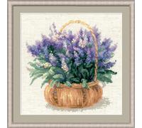 RIOLIS - Lavanda francese 1404, Punto croce 25x25cm, Punto croce kit da ricamare, Disegni da ricamare, Embroidery kit, Set punto croce, Kit ricamo punto croce