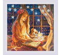 RIOLIS - Libro magico 2262, Punto croce 25x25, Punto croce kit da ricamare, Disegni da ricamare, Embroidery kit, Kit ricamo punto croce