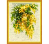 RIOLIS 1615 Mimosa Cross Stitch Kit, Cotone, Multicolore, 18 X 24 X 0, 1 cm