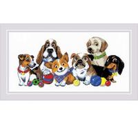 Riolis Set punto croce "Dogs show"; schema di conteggio, 40x20cm