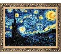 RIOLIS - Notte stellata da un dipinto di Van Gogh 1088, Punto croce 40x30cm, Punto croce kit da ricamare, Disegni da ricamare, Embroidery kit, Set punto croce, Kit ricamo punto croce