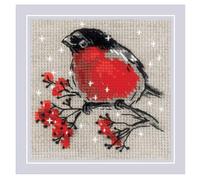 RIOLIS - Ospite invernale 2132, Punto croce 10x10cm, Punto croce kit da ricamare, Disegni da ricamare, Embroidery kit, Set punto croce, Kit ricamo punto croce