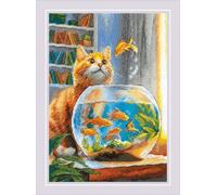 RIOLIS - Osservatore di zenzero 2218, Punto croce 21x30cm, Punto croce kit da ricamare, Disegni da ricamare, Embroidery kit, Set punto croce, Kit ricamo punto croce