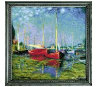 Riolis pacchetto punto croce "Argenteuil dopo la pittura di c. Monet", schema di