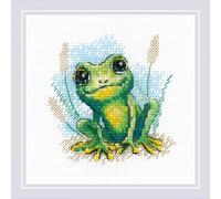 RIOLIS - Piccola Rana 2286, Punto croce 15x15cm, Punto croce kit da ricamare, Disegni da ricamare, Embroidery kit, Kit ricamo punto croce