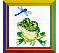 RIOLIS - Piccola rana HB159, Punto croce 15x15cm, Punto croce kit da ricamare, Disegni da ricamare, Set di ricamo
