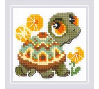 RIOLIS - Piccola Tartaruga 1795, Punto croce 10x10cm, Punto croce kit da ricamare, Disegni da ricamare, Embroidery kit, Kit ricamo punto croce