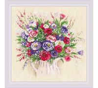 Riolis Set punto croce "Bouquet con Eustoma e Gypsophila"; schema di conteggio,