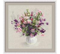 RIOLIS - Set per Ricamo a Punto Croce con Motivo Summer Bouquet