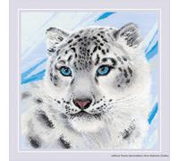 Riolis Set punto croce "Leopardo delle nevi", modello numerato, 30x30cm