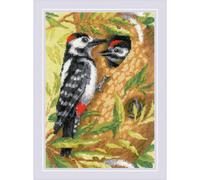 Riolis Set punto croce "Woodpecker", schema di conteggio
