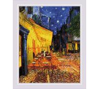 RIOLIS - Terrazza del caffè di notte 2217, Punto croce 40x50cm, Punto croce kit da ricamare, Disegni da ricamare, Embroidery kit, Set punto croce, Kit ricamo punto croce