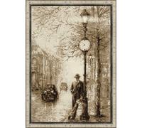 RIOLIS 1611 Old Photo. Waiting Cross Stitch Kit, Cotone, Multicolore, 26 X 38 X 0, 1 cm