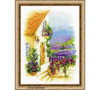 RIOLIS - Via della Provenza 1689, Punto croce 18x24cm, Punto croce kit da ricamare, Disegni da ricamare, Embroidery kit, Set punto croce, Kit ricamo punto croce