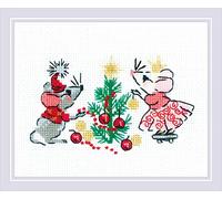 RIOLIS - Waiting For A Holiday (14 Count) 1823, Punto croce 16x13cm, Punto croce kit da ricamare, Disegni da ricamare, Embroidery kit, Kit ricamo punto croce