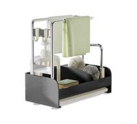 Riordina la tua cucina con una soluzione di stoccaggio in acciaio inox dotata di un pratico vassoio di scarico (nero)