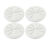 Riordina la tua scrivania con 4 coperture decorative per i fori dei cavi della scrivania, efficiente gestione dei fili (grigio chiaro, 80 mm)