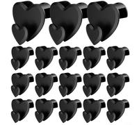 Riorganizza facilmente con ganci appendiabiti a forma di cuore, una soluzione pratica per una gestione efficiente del guardaroba (18 pezzi)