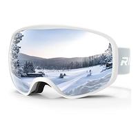 RIOROO Maschera da Sci Bambino 3~14 Anni Occhiali da Sci Maschera Sci Bambino Occhiali Sci 100% Anti UV Anti Nebbia anti-vento antipolvere, OTG per Ragazzo Ragazza Sci Snowboard Sport Invernali