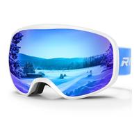 RIOROO Maschera da Sci Bambino 3~14 Anni Occhiali da Sci Maschera Sci Bambino Occhiali Sci 100% Anti UV Anti Nebbia anti-vento antipolvere, OTG per Ragazzo Ragazza Sci Snowboard Sport Invernali