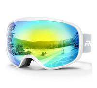 RIOROO Maschera da Sci Bambino 3~14 Anni Occhiali da Sci Maschera Sci Bambino Occhiali Sci 100% Anti UV Anti Nebbia anti-vento antipolvere, OTG per Ragazzo Ragazza Sci Snowboard Sport Invernali
