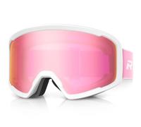 RIOROO Maschera da Sci,Occhiali da Sci per Donna Uomo, Anti Nebbia Otg Doppia Lente Con Protezione 100% Anti-UV Sport Lnvernali