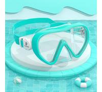 RIOROO Occhialini da nuoto per bambini con copertura per il naso Maschera da sub con boccaglio, attrezzatura da snorkeling Occhialini da nuoto per bambini 4-14 Ragazzi Ragazze Giovani