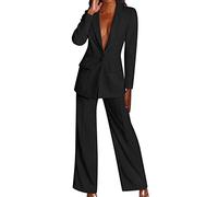 riou 2 Pezzi Donna Tailleur Pantalone Completo Blazer con Cintura Pantaloni e Giacche da Abito Due Pezzi Set per Matrimoni Feste Completo Tailleur Pantaloni E Giacca Taglie Forti da Cerimonia Ufficio