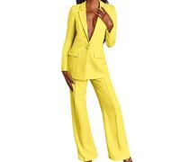 riou 2 Pezzi Donna Tailleur Pantalone Completo Blazer con Cintura Pantaloni e Giacche da Abito Due Pezzi Set per Matrimoni Feste Completo Tailleur Pantaloni E Giacca Taglie Forti da Cerimonia Ufficio