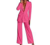 riou 2 Pezzi Donna Tailleur Pantalone Completo Blazer con Cintura Pantaloni e Giacche da Abito Due Pezzi Set per Matrimoni Feste Completo Tailleur Pantaloni E Giacca Taglie Forti da Cerimonia Ufficio