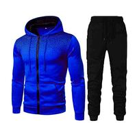 riou 2024 Tuta Uomo Completa Invernale Felpata Offerte Felpa con Cappuccio Felpa e Pantalone Set Due Pezzi Tracksuit Tute da Ginnastica Felpe con Zip Suit Tuta Abbigliamento Sportiva Tuta Completo