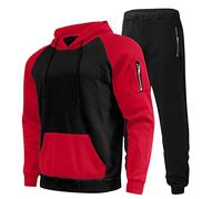 riou 2024 Tuta Uomo Completa Invernale Offerte Felpa con Cappuccio Felpe e Pantalone Set Due Pezzi Tracksuit Tute da Ginnastica Felpe con Zip Suit Felpata Tuta Abbigliamento Sportiva Tuta Completa