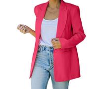 riou Blazer Donna Elegante Cerimonia con Fiori Maniche Lunghe Leggero Tinta Unita Blazer Curvy Leggera Giacca Tailleur Taglie Forte Ufficio Moda Cappotto Cardigan Blazer Corto Donna Elegante