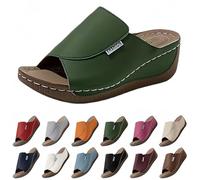 riou Ciabatte Donna Ortopediche Estive Anatomiche Plantare Estraibile Zeppa Sandalo Comode da Casa Calzature Sandali Bohemia Sandalo Tacco Basse Estive Eleganti Scarpe Infradito Per Plantari