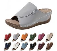 riou Ciabatte Donna Ortopediche Estive Anatomiche Plantare Estraibile Zeppa Sandalo Comode da Casa Calzature Sandali Bohemia Sandalo Tacco Basse Estive Eleganti Scarpe Infradito Per Plantari