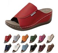 riou Ciabatte Donna Ortopediche Estive Anatomiche Plantare Estraibile Zeppa Sandalo Comode da Casa Calzature Sandali Bohemia Sandalo Tacco Basse Estive Eleganti Scarpe Infradito Per Plantari